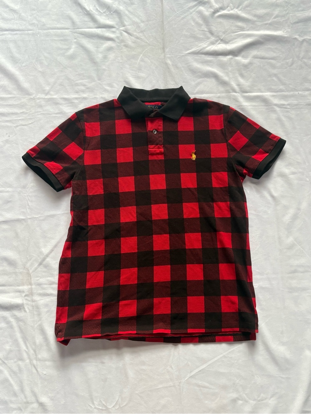 Y2K 2000s style Ralph Lauren Check Mesh Polo Tee | $35